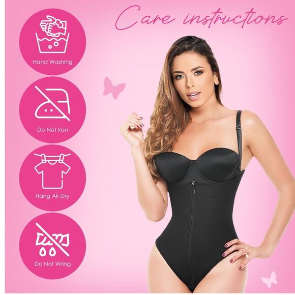 NWOT Ann Michell Briana Post-Surgery Open Bust Bodysuit Hourglass Shapewear S - Picture 4 of 11